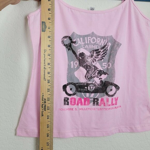 American Apparel Lg Classic Girl Angeleigh Anastasio Cropped Tank Top Pink Y2K - Picture 5 of 9